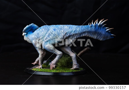 Protoceratops , dinosaur on black background Protoceratops , dinosaur on black background 99330157