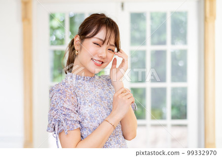 Cute Lovely Beautiful Japanese Girl Lady Stock Photo 525583270