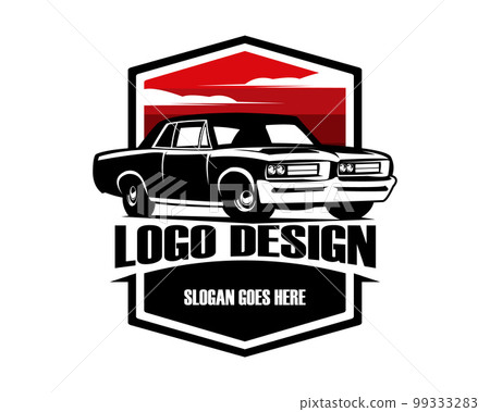 pontiac to the judge. Premium design vector with amazing look. isolated white background view from side. Best for logo, badge, emblem, icon, sticker design and car industry. available in eps 10. 99333283