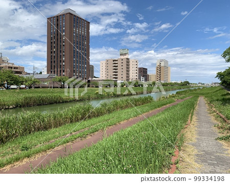 Scenery of the Sakura River Basin in Mito City 99334198