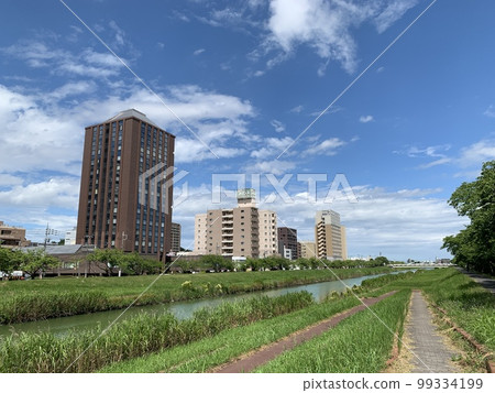 Scenery of the Sakura River Basin in Mito City 99334199