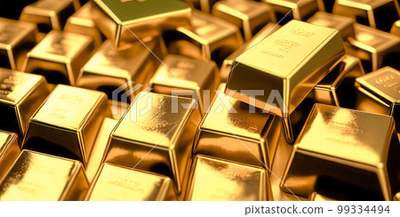 price gold on stock exchanges. Gold bars or bullion on yellow background. Financial, global world economic or gold trading in commodity market concept. Generative Ai price gold on stock exchanges. Gold bars or bullion on yellow background. Financial, global world economic or gold trading in commodity market concept. Generative Ai 99334494