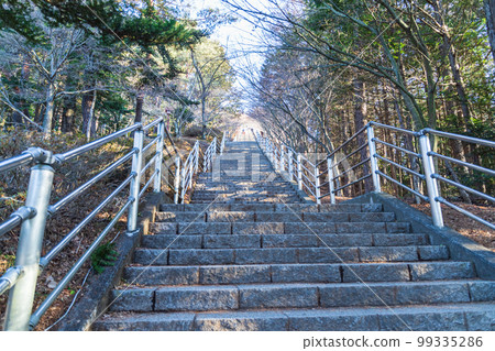 《山梨縣》富士吉田市新倉富士淺間神社咲夜姬階梯 99335286
