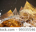 Kenrokuen in the snow lit up 99335546
