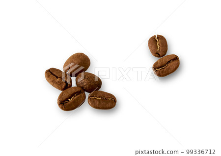 Coffee beans on white background 99336712
