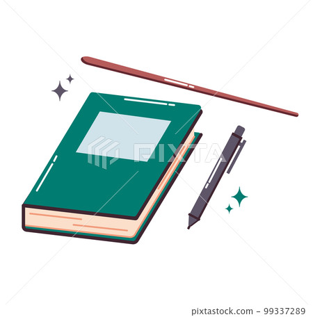 book and pen teacher symbol. education concept vector illustration 99337289