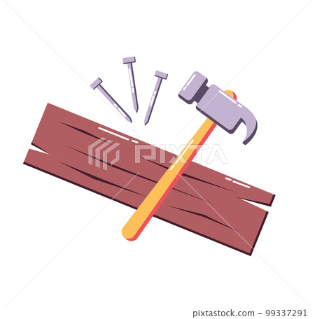 woodworker tools. carpenter symbol vector illustration 99337291