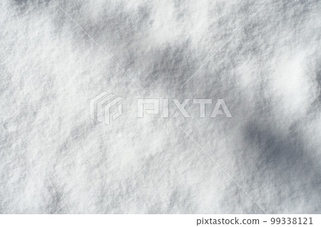 倒映在雪面上的樹影 雪景背景素材 99338121