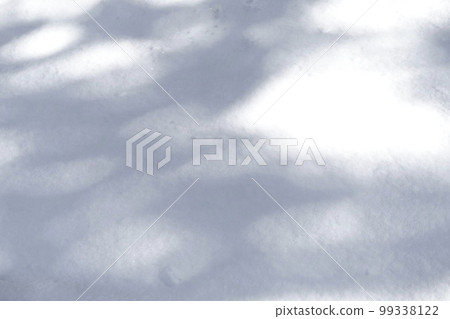 Shadows of trees reflected on the snowy background material 99338122