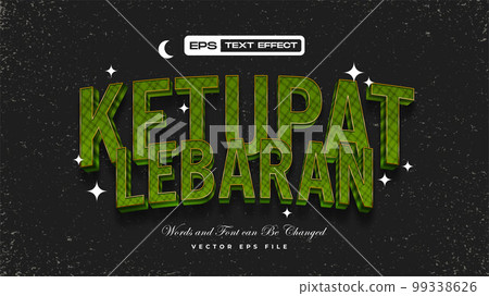 3D Green Ketupat Lebaran or Eid Al Fitr Asian Food Text Effect 3D Green Ketupat Lebaran or Eid Al Fitr Asian Food Text Effect 99338626