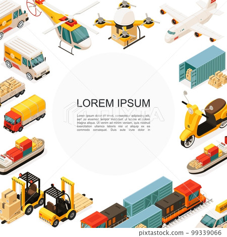 Isometric Logistics And Transportation Template 99339066
