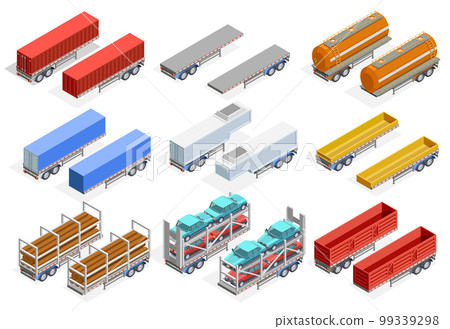 Trailers Isometric Set 99339298