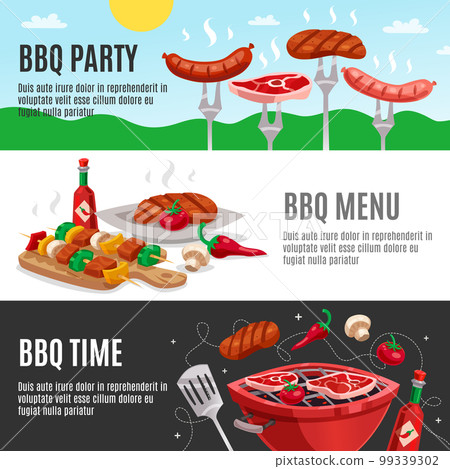 Barbecue Menu Banners Set 99339302