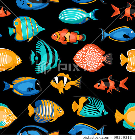 Tropical Fish Seamless Pattern Tropical Fish Seamless Pattern 99339318