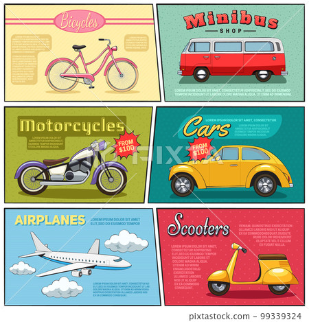 Comic Transport Mini Posters Set Comic Transport Mini Posters Set 99339324
