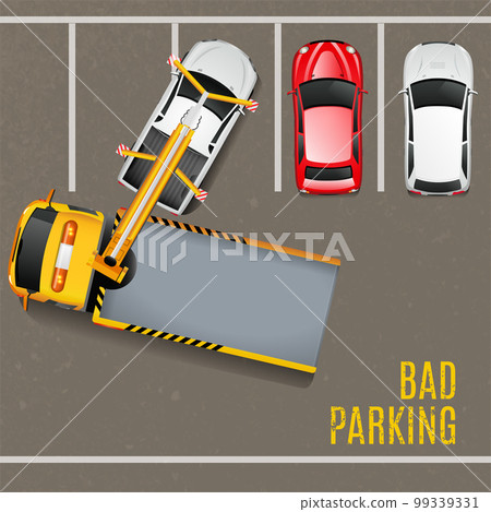Bad Parking Top View Background Bad Parking Top View Background 99339331