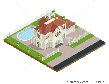 Suburb House Building Composition 99339342
