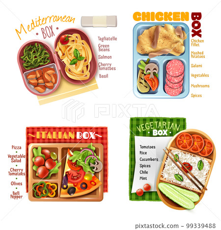 Boxed Lunch Design Concept Boxed Lunch Design Concept 99339488