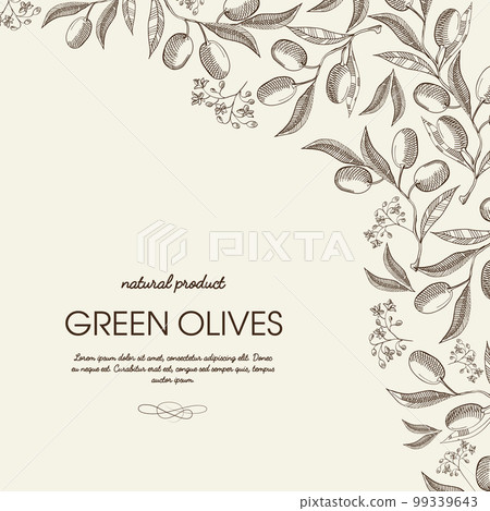 Abstract Floral Hand Drawn Template 99339643