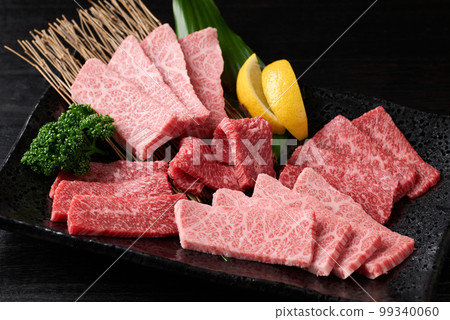 Marbled and Lean Meat for Japanese Wagyu Beef Yakiniku Marbled and Lean Meat for Japanese Wagyu Beef Yakiniku 99340060