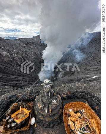 Mount Bromo volcanic crater and Ganesha (East Java) 99340170