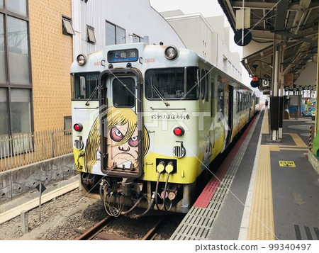 Sunakake Granny Train at Sakaiminato Station (Kitaro Station) Sunakake Granny Train at Sakaiminato Station (Kitaro Station) 99340497