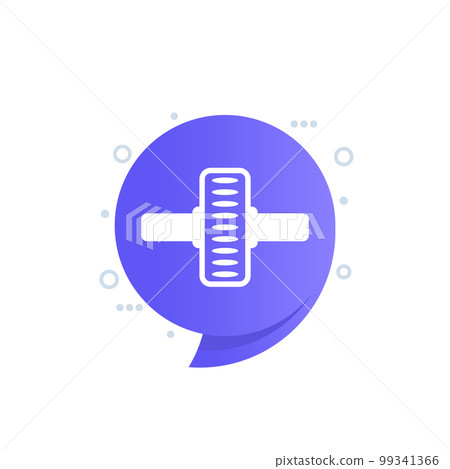 gymnastic roller icon for web 99341366