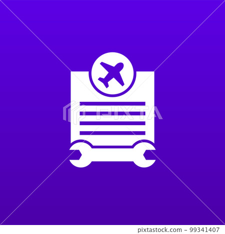 airplane repair list icon, vector airplane repair list icon, vector 99341407