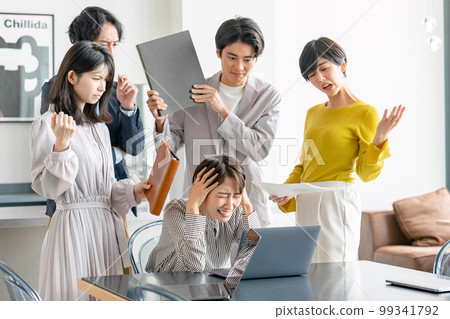 Business scene panic harassment Business scene panic harassment 99341792