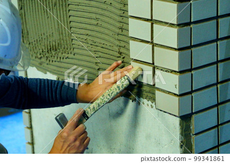 Wall tiling work small tile 01 Wall tiling work small tile 01 99341861
