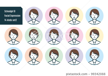 Female student bust shot 14 piece set no.2 Female student bust shot 14 piece set no.2 99342088
