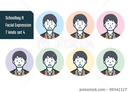 Boy student bust shot 7 piece set no.4 99342127