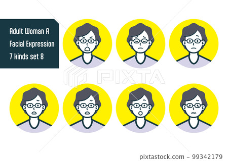 Bust shots of women in plain clothes 7-piece set no.8 Bust shots of women in plain clothes 7-piece set no.8 99342179