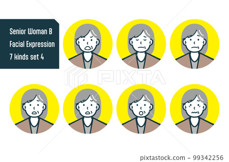 Senior woman's bust shot 7-piece set no.8 99342256