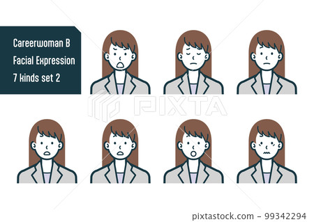 Career woman's bust shot 7-piece set no.2 Career woman's bust shot 7-piece set no.2 99342294