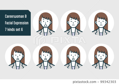 Career woman's bust shot 7-piece set no.6 Career woman's bust shot 7-piece set no.6 99342303