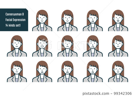 Career woman's bust shot 14-piece set no.1 Career woman's bust shot 14-piece set no.1 99342306
