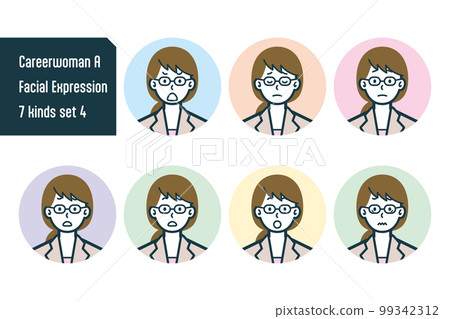 Career woman's bust shot 7-piece set no.4 Career woman's bust shot 7-piece set no.4 99342312