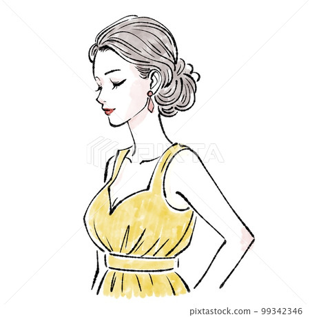 女性插畫素材 女性插畫素材 99342346