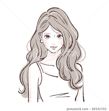女性插畫素材 女性插畫素材 99342350