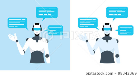 A robot that uses artificial intelligence to chat and guide 99342369