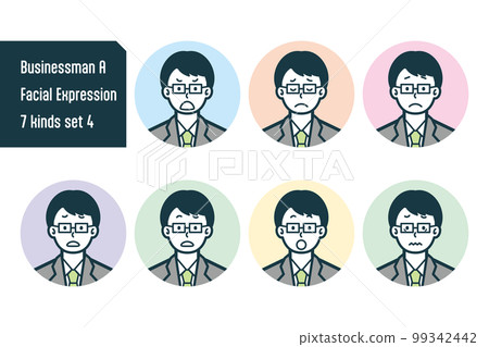 Businessman bust shot 7 piece set no.4 99342442