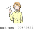 Young lady who signs OK 99342624