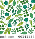 Hand-painted background material of fresh green fresh green leaves 99343134