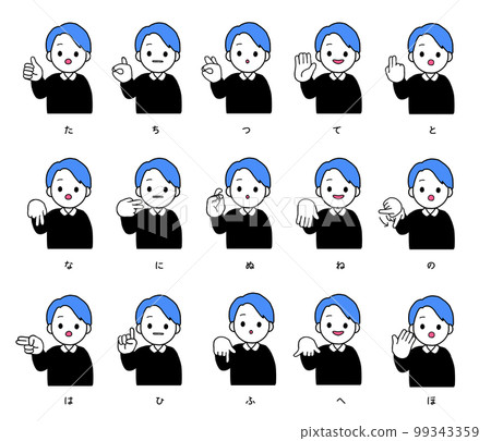 Sign language Tanah set 99343359