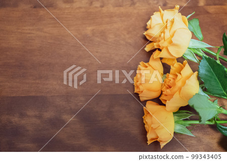 橙色玫瑰花朵特寫背景素材 99343405