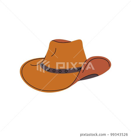 Brown western cowboy hat. Headwear. Clothes accessories 99343526
