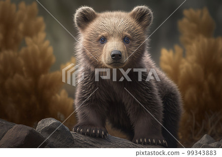 Cute baby bear. Generative AI. 99343883