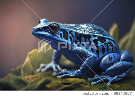 Blue tree frog. Generative AI. Blue tree frog. Generative AI. 99343897