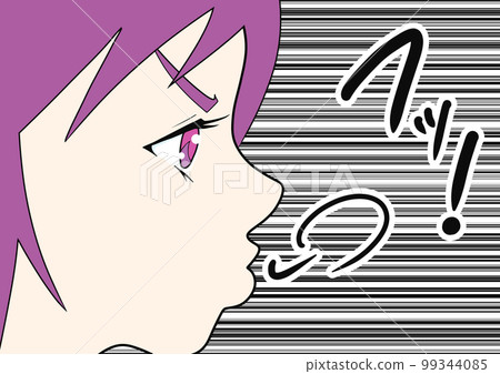 紫瞳少女側面圖（一） 99344085